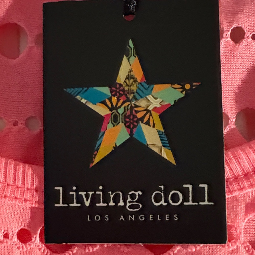 Retro Living Doll Neon Pink Cutout Top - Picture 6 of 7